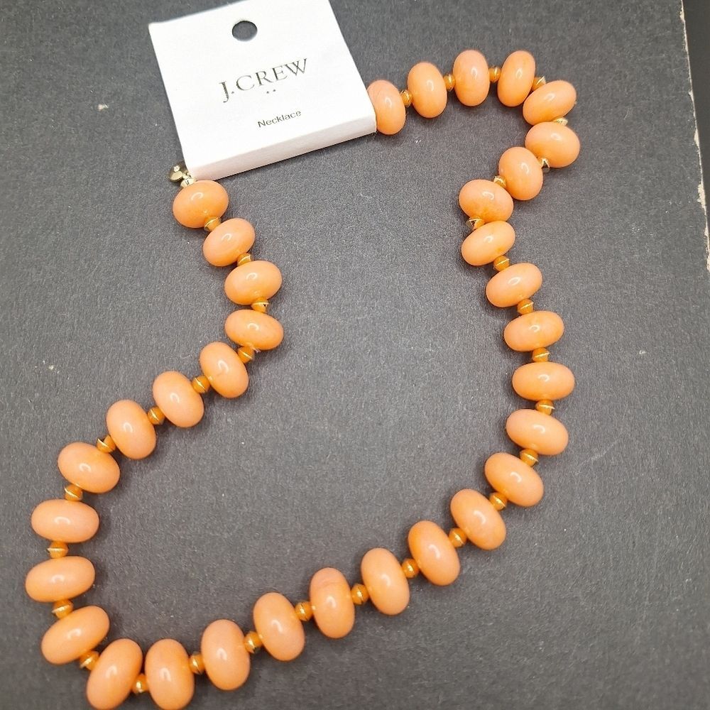 J.crew necklace Pink Peachy beaded necklace 18"